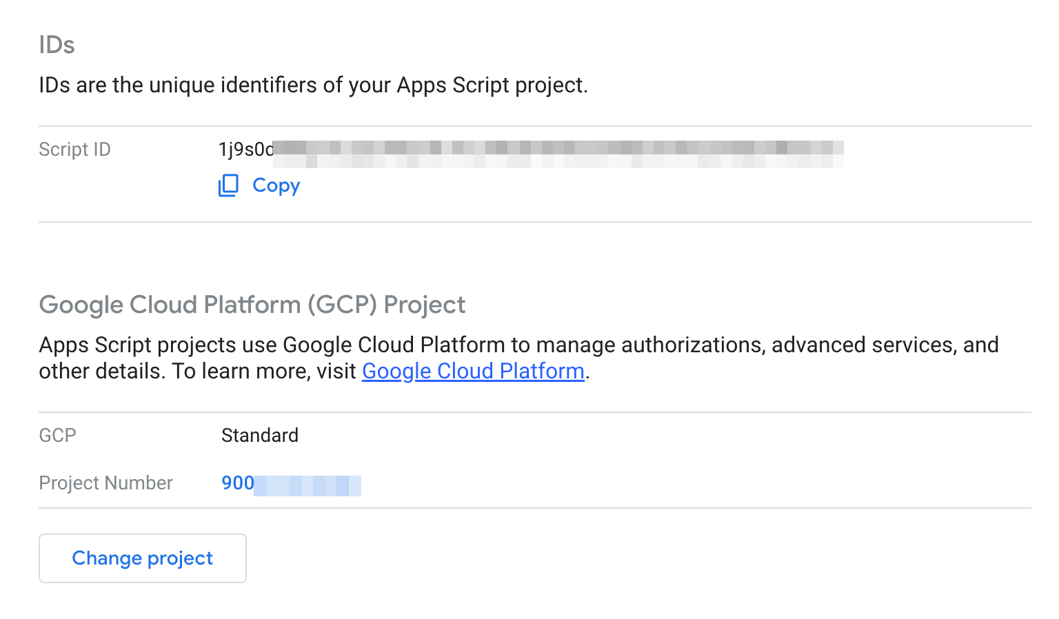 script-id-project-id